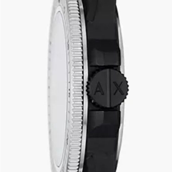 Armani Exchange Three-Hand Black Stainless Steel Watch (Leonardo) - Picture 5 of 8